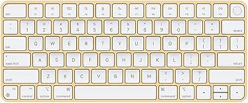 Apple Magic Keyboard with Touch ID and Numeric Keypad (A2520) (QWERTY UK English) Yellow (Renewed)