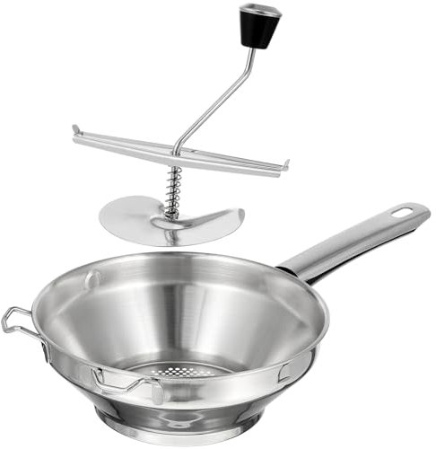 HEALEEP Moulin À Légumes Rotatif : Presse-Purée À Manivelle En Acier Inoxydable De 13 76 X 7 6 X 2 75 Pouces Pour Préparer Des Purées Ou Des Soupes De Légumes De Sauce Tomate De Pommes De