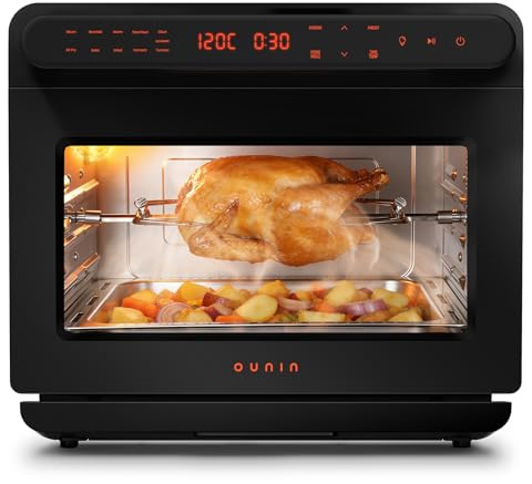 OUNIN Forno 24L, 9 in 1, Touchscreen, per Cottura a Vapore, Frittura ad Aria Calda,Tostatura, Arrostitura, Cottura al Forno, Riscaldamento, Disidratazione e Fermentazione