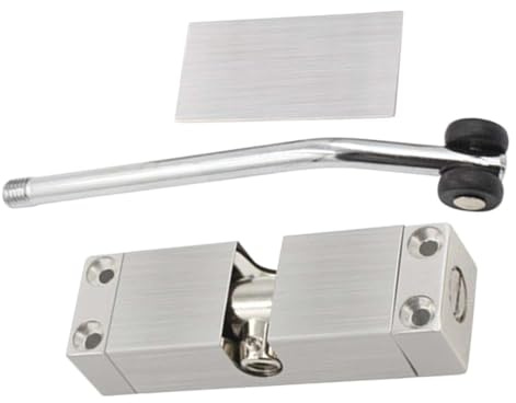 dijiusidy Justerbar dörrstängare för bostäder, konvertera gångjärnsförsedda dörrar till självstängande, tysta dörrar för kontoret, för hemmet, Silver, 10x13 cm