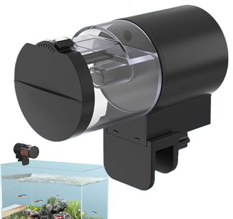 Nourrisseur Automatique pour Poissons - Distributeur de Nourriture 100ml à Piles | Distributeur Automatique Intelligent pour Aquarium,pour Granulés Tortues Betta Crevettes Maison Bureau Voyage