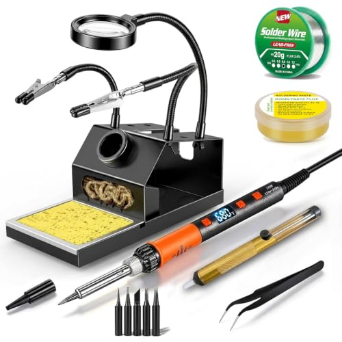 Kit Soldador Estaño 100W, Soporte Antideslizante Resistente, 180-500°C