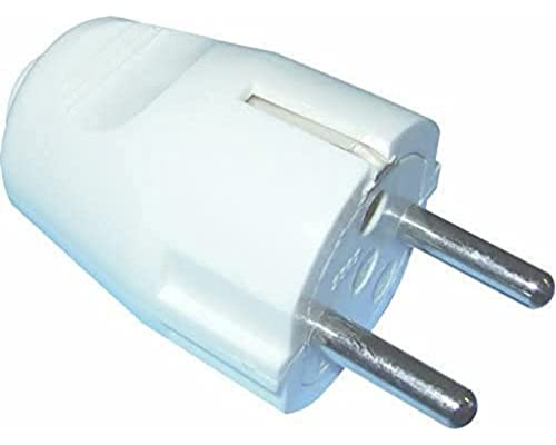 Electraline 523071 Fiche male 2P+T 10/16A Blanc