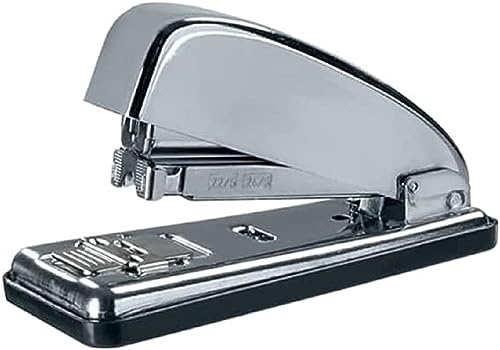 Petrus 44709 - Grapadora Metálica de Oficina Mod. 226C, Capacidad 30 Hojas, Tecnología de Impacto Directo Patentada, Apertura 180° para Grapado Cerrado, Abierto y Clavado, Acabado Cromado Elegante