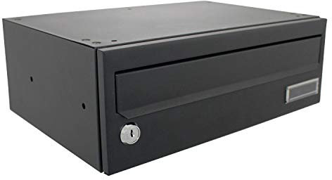 Sterling MB24BK Buzón Horizontal, Negro, 358 x 125 x 250 mm