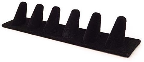 Honbay Black Velvet 6 Finger Ring Display Stand Organizer Stand