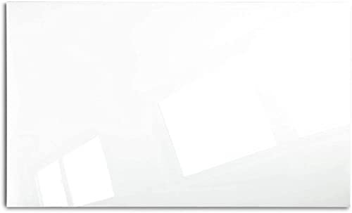 Floordirekt Glasboard magnetisch & beschreibbar, Glas-Whiteboard inkl. 3 Magnete - Magnettafel für die Wand - Schreibtafel Magnetwand Tafel Pinnwand Memoboard für Küche (Weiß, 65 x 100 cm)