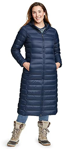 Eddie Bauer Women's CirrusLite Down Duffle Coat, Twilight, Large, Tall