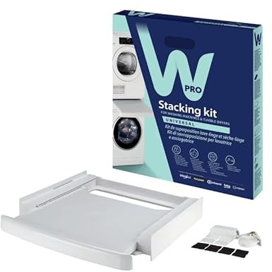 APPLIANCE WORKSHOP Universal Stacking Kit C00378975 for Washing Machine & Tumble Dryer – with Slide-Out Shelf, Belt & Accessories – Official Appliance Workshop® Product