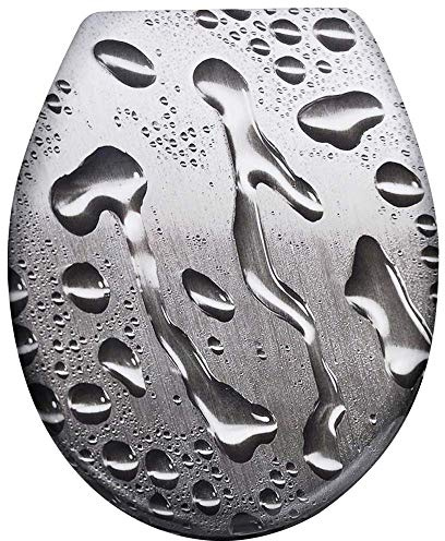 UISEBRT toalettsits med automatisk sänkning toalettsits premium toalettlock antibakteriell toalettlock toalettglasögon av duroplast, taudroppe