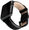 Archer Watch Straps - Bracelets de Montre en Cuir de Grain Supérieur pour Apple Watch (Noir/Surpiqûre Blanc Cassé, Gris Sidéral, 44/45/46/49mm)