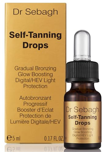 Dr Sebagh Self-Tanning Drops (5 ml) - Customisable Self Tanner Drops for Face - Streak-Free, Scent-Free Face Tan Drops - Natural Golden Glow Sunless Tanning Drops for Radiant Skin