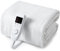 Electric Blanket White Soft Polyester Heated Blanket with 5 Heat Settings & 10 Hours Auto-Off Timer Fast Heat Up, Detachable Controller & Machine Washable Heating Pad (Single Size(150 * 80cm)