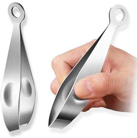1 pezzo Pinze a spina di pesce, Pinze per pesce, lisca di pesce pinzette, Pinzetta per pesci in Acciaio Inox, Per Rimozione Professionale Delle Ossa Di Pesce E Tira Fuori Piume Di Pollo (Inclinate).