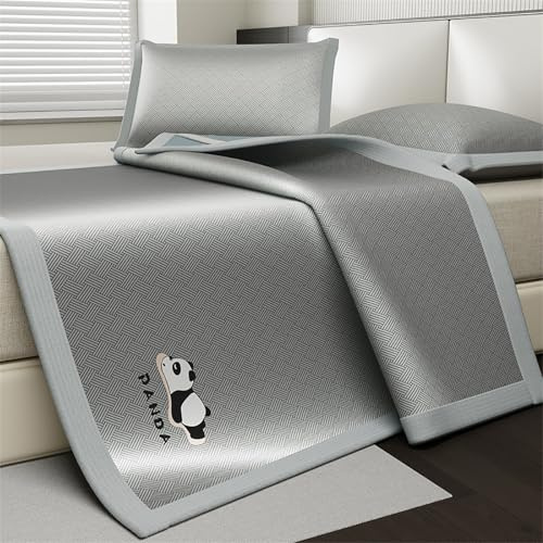 Estivo Stuoia di bambù, Materasso Raffreddamento Pieghevole in bambù, Materassino estivo pieghevole, Materasso Raffreddamento Per Il Pavimento Della Camera Da Letto Vivente(Gray,90cm)