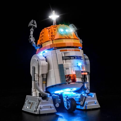 Light Kit Compatible with Lego Chopper (C1-10P) Astromech Droid 75416 (No Model), Decoration Lighting Set Compatible with Lego Chopper (C1-10P) Astromech Droid - Standard Version