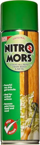 Nitromors Original Paint Stripper Varnish and Lacquer Remover Aerosol for Wood, Metal & Vertical Surfaces 500ml