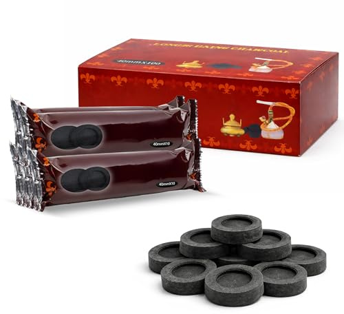 Carbón de Incienso Ø 40 mm – 100 Pastillas de Carbón Natural para Quemadores, Encendido Rápido y Quema Uniforme, Ideal para Resina, Aromaterapia, Rituales y Ambiente Zen