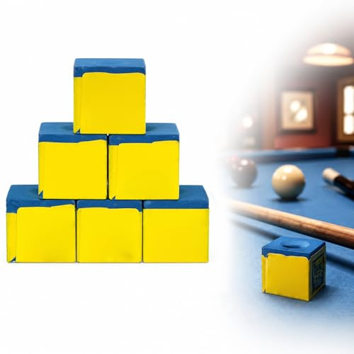 LifgWas Set di 6 gessetti da biliardo, gesso, biliardo, scatola per piscina, grassa, secca, gesso, biliardo, per tutti i giocatori di snooker e biliardo professionisti e dilettanti