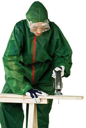 angelservice24 Einweg-Overall mit Kapuze (grün, XXXL)