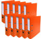 Exacompta 53744E 10er Pack Premium PVC-Ordner Prem´Touch. 7 cm breit DIN A4 Ringordner Aktenordner Briefordner Büroordner Plastikordner Schlitzordner orange