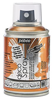 Pébéo - Peinture Acrylique en Spray - Pour la Décoration Multi Supports en Intérieur et Extérieur - Base Eau, Faible Odeur - 100 ml - Finition Nacré - Coloris Cuivre Nacré