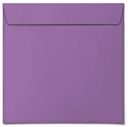 (50 x) Briefumschläge - Lila - Quadrat Briefumschlag Kuvert Briefkuvert Umschlag