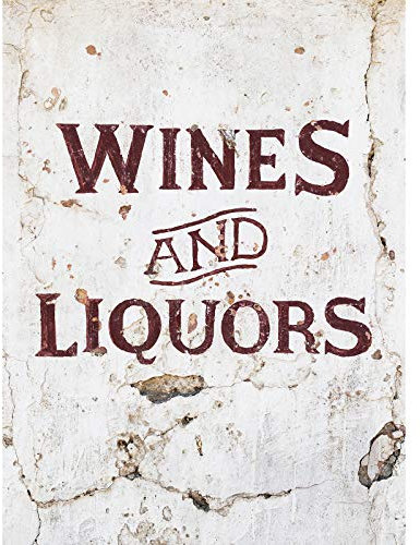 Designwalls 2.0 | Wines and Liquors DD119164 | Beton Küchentapete Tapete für Küche | Vlies Tapete Rot Weiß - 1,92 m x 2,6 m