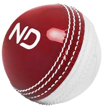 ND Sports Incrediball Cricket Ball – Pack of 1, 3, or 6 – Durable Red Rubber Practice & Training Ball for Adults – Ideal for Net Practice, Coaching Sessions & Casual Matches (Pack 1, Red/White)
