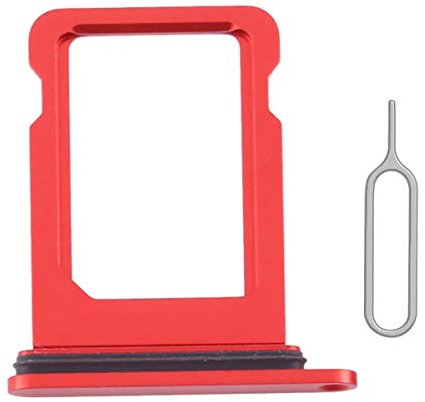 Perzework SIM Card Tray Holder Slot Replacement for iPhone 12 (Red) with Waterproof Rubber Ring and Eject Pin (Single Sim Version)