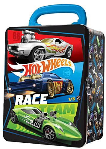 Hot Wheels Caja de Transporte de Coche de Metal a Escala 1:64 I 18 Toy Car Almacenamiento y Organizador I Regalo para coleccionistas y niños a Partir de 3 años (Coches no incluidos),HWCC