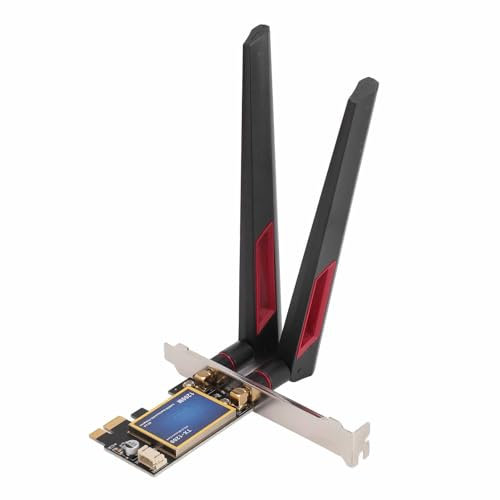 Carte WiFi PCIe, Carte PCIe WiFi sans Fil pour PC, Bluetooth 4.0, Carte Adaptateur Réseau sans Fil PCIe X1 1200 Mbps avec Double Antenne 10 DBi pour PC