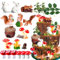 JeVenis Pilz Waldkuchen Dekoration Pilzkuchen Dekoration Waldtiere Kuchen Dekoration Waldgarten Kuchen Dekoration Waldland Party Supplies Gefälligkeiten
