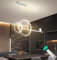 JHYPVII Lampadario Led a Sospensione Dimmerabile Sala Da Pranzo Moderno Lampada a Sospensione Anello Lineare Metallo Luce Pendente Con Telecomando 54W Tavolo Da Pranzo Salotto L100CM,Bianca
