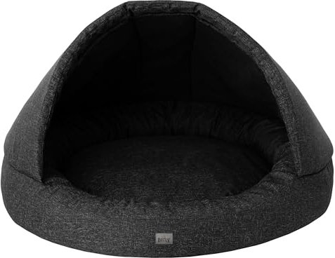 Sales Core Hundehöhle Hundehütte Hundebett Hundehütte -R2: ⌀100 cm x 62 cm - Schwarz, Große und Kleine Hunde Hundeliege Hundesofa Hundekissen Hundekorb Höhlenbett