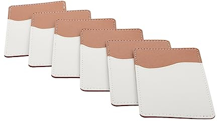 SKISUNO 6sets Custodia Per Cellulare in Pu Stampa Sublimazione Portafoglio Per Cellulare Adesivo Per Smartphone Multifunzionale e Versatile Conservare Documenti o Altri Oggetti