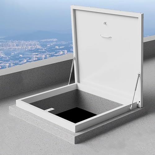 Claraboya Trampilla de Techo Puerta Antirrobo de Acero, Tragaluz de Techo Tragaluz de Techo Trampilla de Mantenimiento de Techo, Tapa de Trampilla de Mantenimiento, Trampilla de Cubierta(70x70cm(27.3x