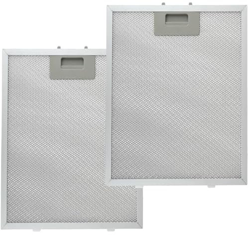KAHEIGN 2 Pièces 5 Couches Filtre pour Hotte Aspirantes, 320mm x 260mm Filtre de Hotte Universel en Aluminium Filtre à Graisse Métallique pour Hottes Aspirantes de Nombreuses Grandes Marques