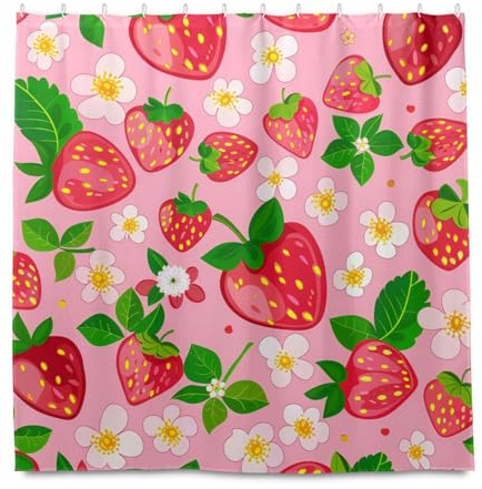 miaozhen Tenda da doccia impermeabile con gancio, 182 x 182 cm, in poliestere, lavabile in lavatrice, grande, per vasca da bagno, cortinas para ba?o a prueba de