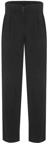 iiniim Mens Black Latin Pants for Dance Modern Ballroom Rumba Samba Salsa Trousers Competition Dancewear