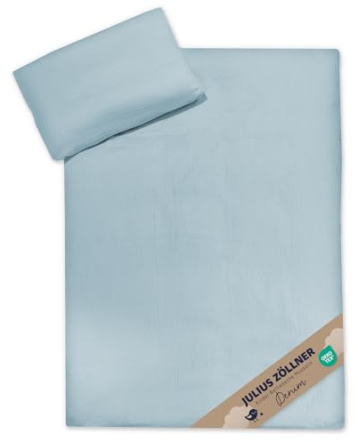 Julius Zöllner Bettwäsche Musselin denim, Gr. 100x135 und 40x60 cm, Kinderbettwäsche, Schadstoffgeprüft