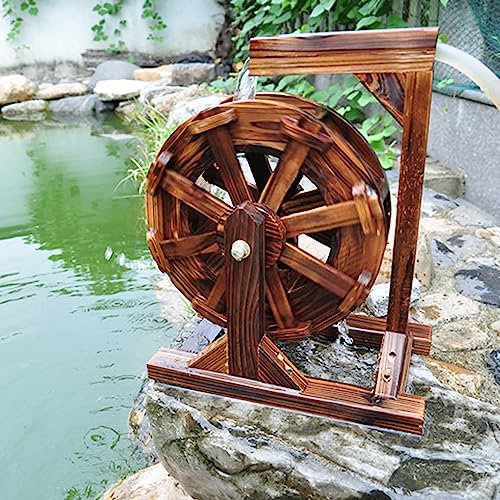 Fontana in legno per giardino, patio, stagno e piscina, fontana ornamentale vintage per interni ed esterni, supporto decorativo Feng Shui