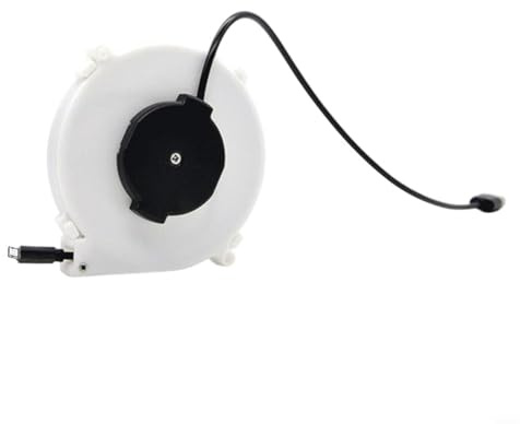 GANCEI Avvolgicavo automatico retrattile, bobina di prolunga da 1 a 3 metri con copertura protettiva anti-groviglio (tipo C) da 1,2 m