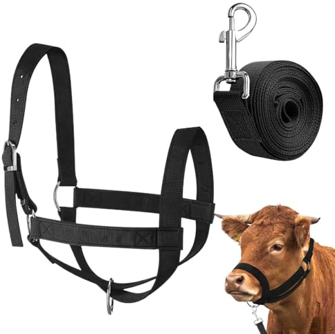 Generisch Cabestro de Cuerda de Ganado - Cazador y Cuerda guía | Accesorios de Nylon Ajustables | Potro Cordero Cabra Oveja