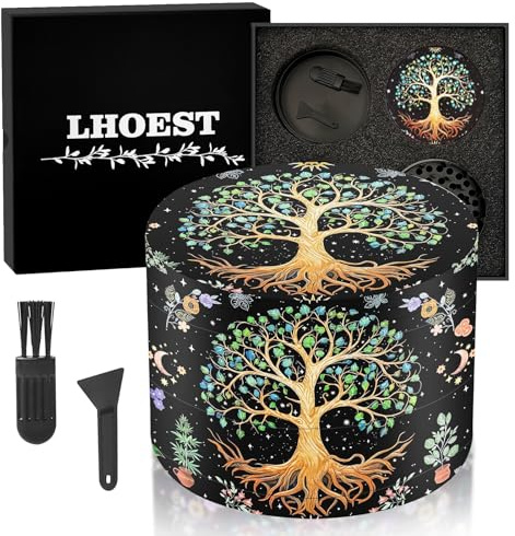 LHOEST Metal Grinder 63MM Crusher 40 Grinding Teeth Cool Grinder 4 Layers
