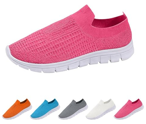 Sommarsneakers, dam, lätta, slip-skor, dam, eleganta, andningsbara, fritidsskor, bekväma joggingskor, enfärgade sommarskor, moderiktiga sneakers för vardag och promenader