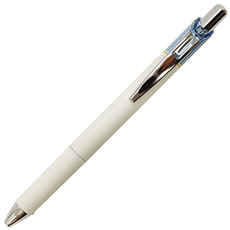 Pentel EnerGel Clena Retractable Liquid Gel Pen, Micro Fine Point 0.3mm Needle Tip, Black Ink, Sax Blue Body (BLN73LS-A)