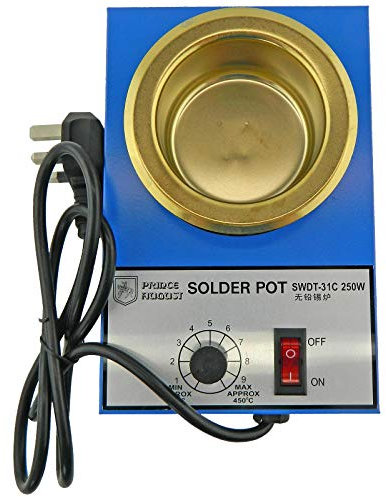 Prince August Solder Melting Pot for Low Melting Point Metal for Hobby Casting.