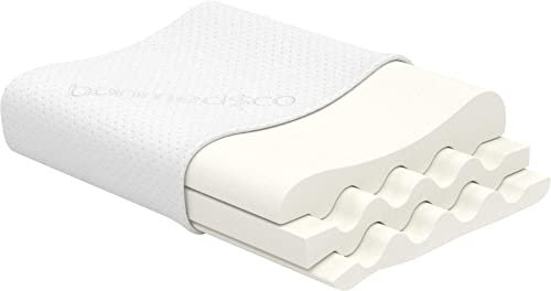 bonmedico Ergonomisches Kopfkissen Large - Orthopädisches Nackenstützkissen - Nackenkissen für Seitenschläfer, Rückenschläfer - Memory Foam Kissen - Schlafkissen für Erwachsene - Wellness Geschenke