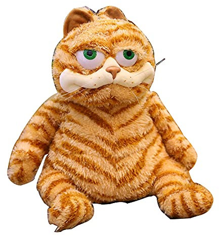 Fat Orange Cat Plush Fat Kitten Stuffed Animals Toy, Lifelike Yellow Tabby Cat Kitty Toy Kids Children Xmas Birthday Gifts (11.8Inch)